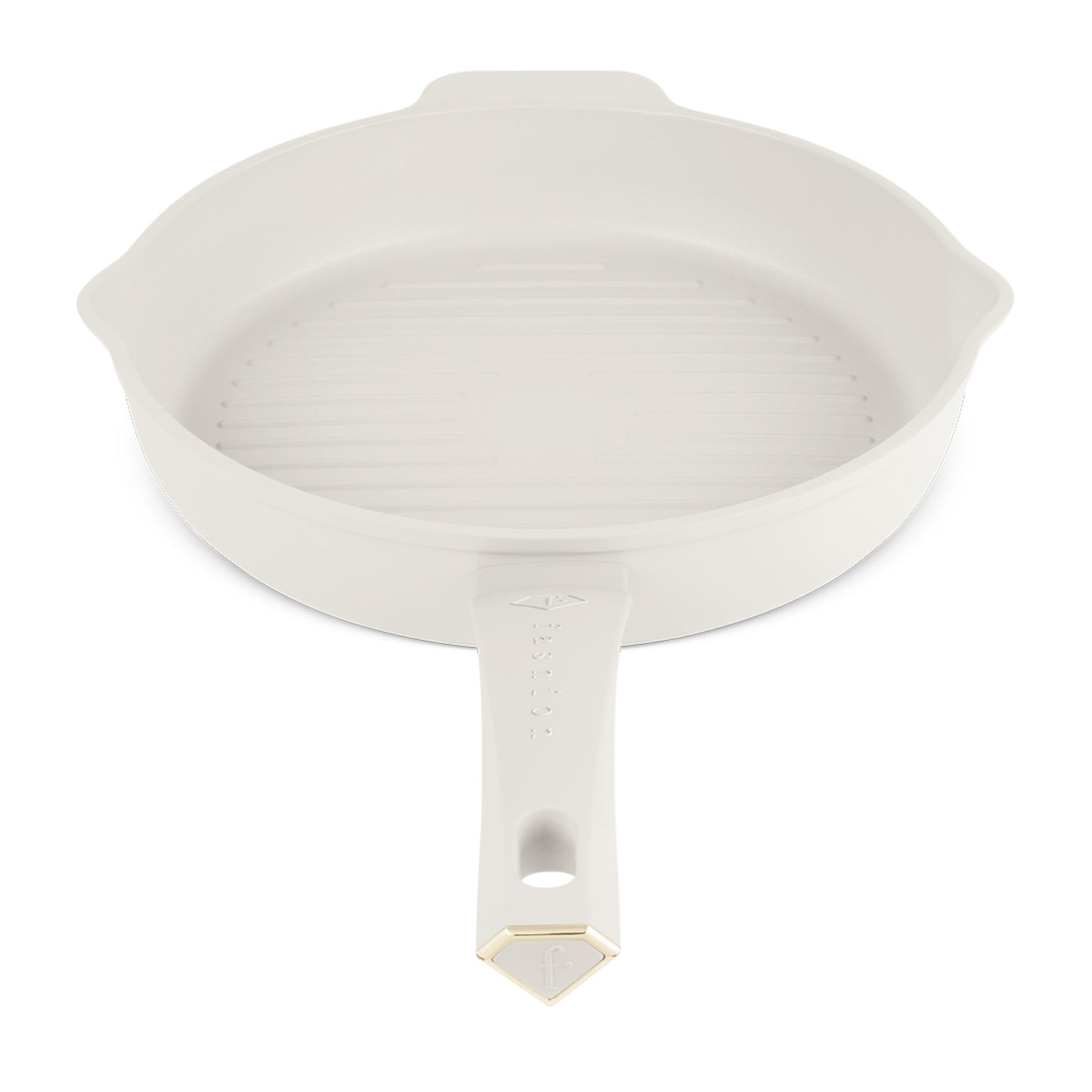Fashion By Berlinger Haus 26cm TitanPro Non-Stick Round Grill Pan - Cream