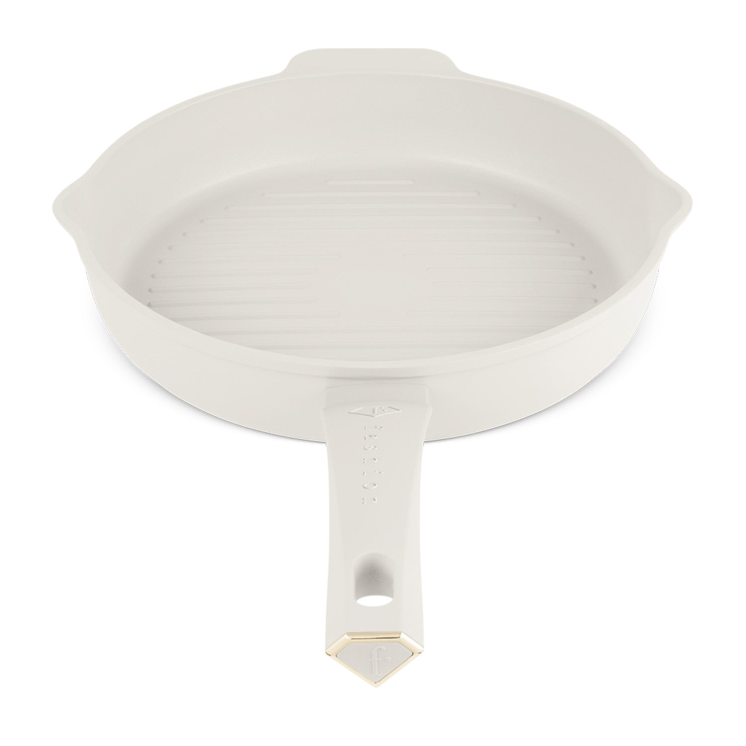 Fashion By Berlinger Haus 26cm TitanPro Non-Stick Round Grill Pan - Cream
