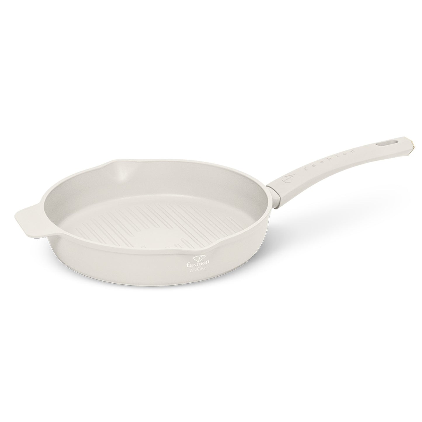 Fashion By Berlinger Haus 26cm TitanPro Non-Stick Round Grill Pan - Cream