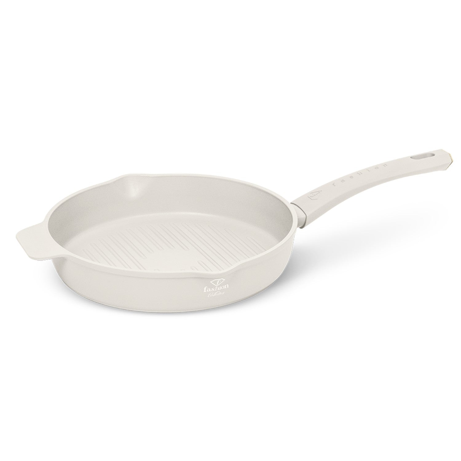 Fashion By Berlinger Haus 26cm TitanPro Non-Stick Round Grill Pan - Cream