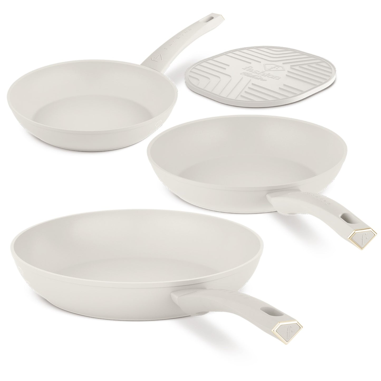 Fashion By Berlinger Haus 4 Piece TitanPro Non-Stick Frypan Set - Cream