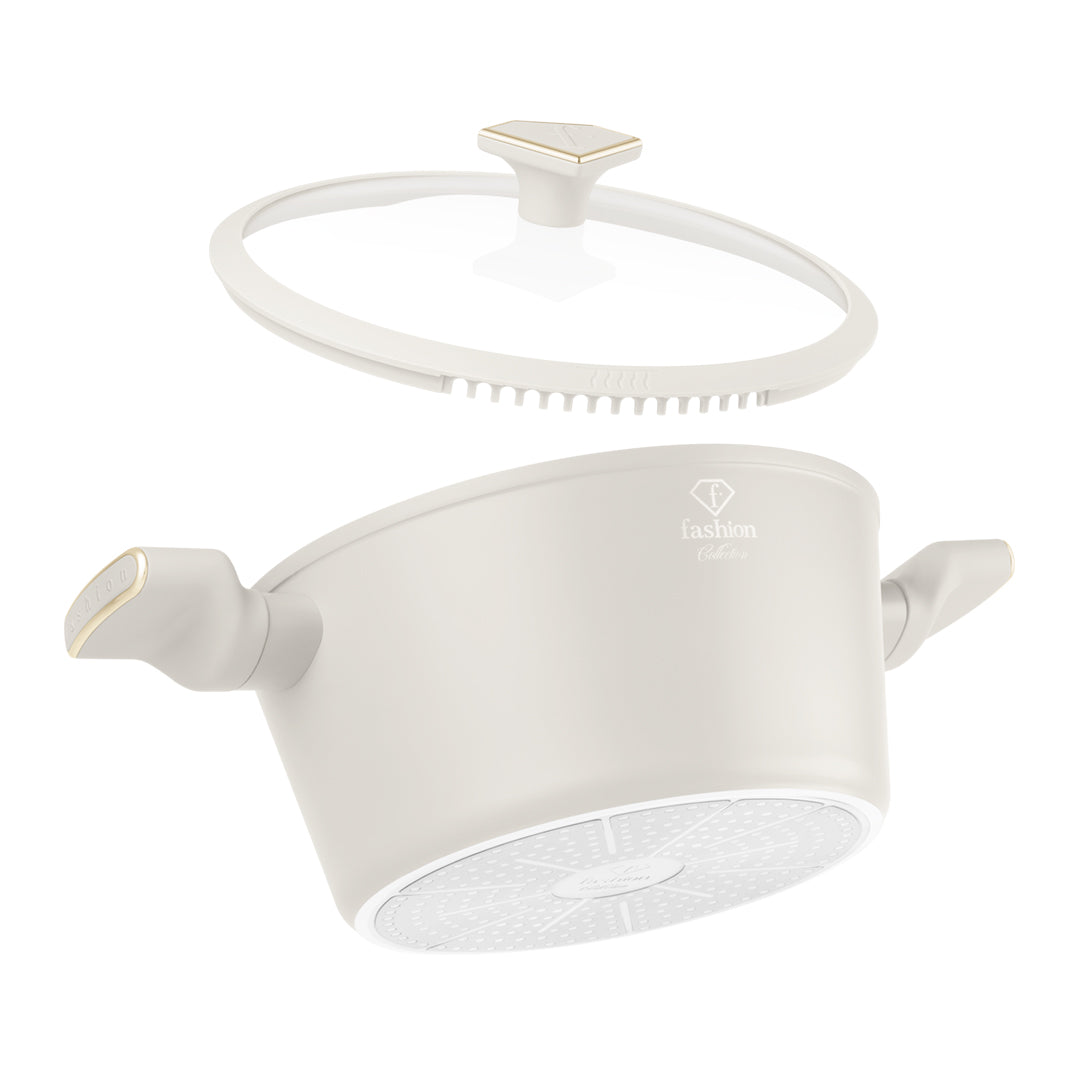 Fashion By Berlinger Haus 4-Piece Titan Pro Non-Stick Cookware Set - Matt Cream