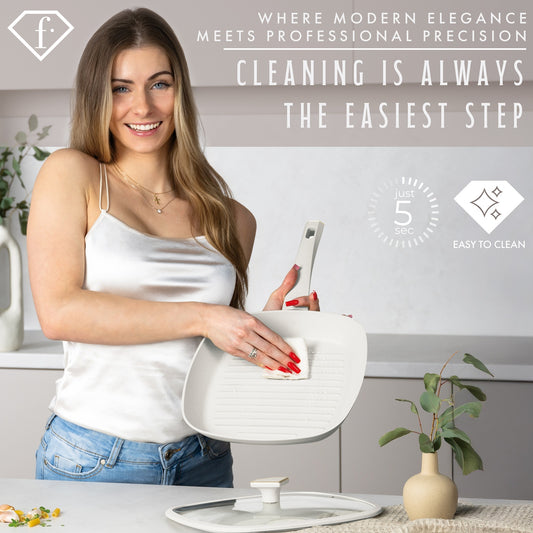 Fashion By Berlinger Haus 11-Piece Titan Pro Non-Stick Cookware Set - Matt Cream