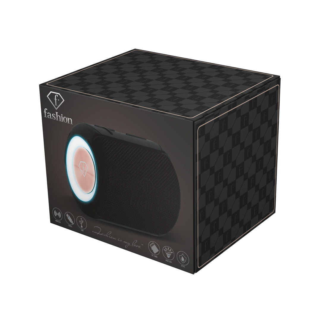 Fashion By Berlinger Haus Portable Bluetooth Speaker Small Size - Black Rose