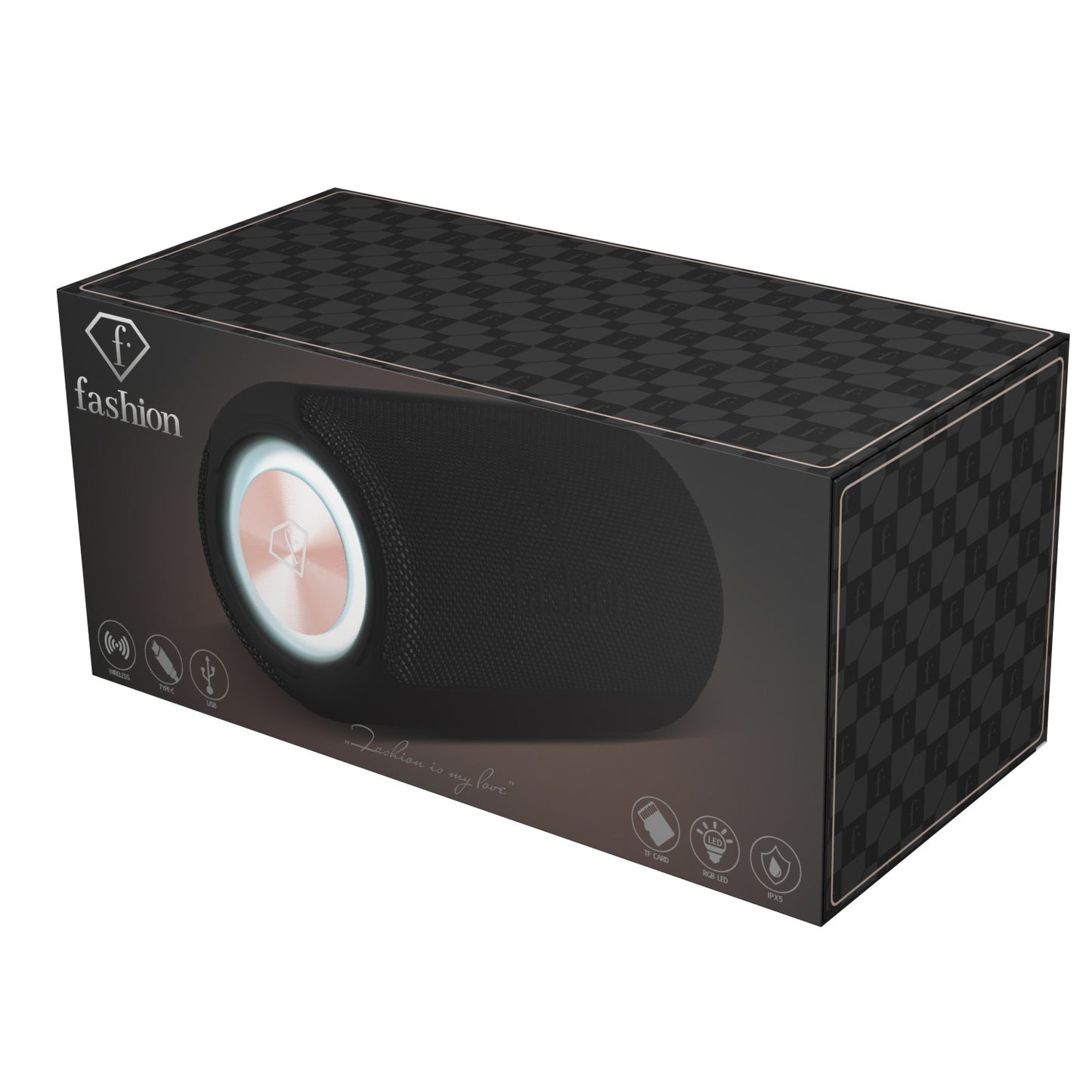 Fashion By Berlinger Haus Wireless Bluetooth Speaker - Black Rose