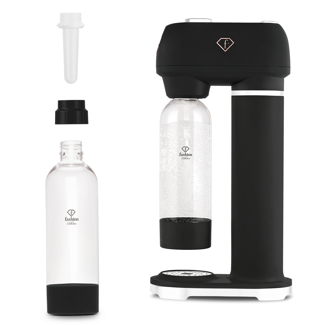 Fashion By Berlinger Haus Soda Maker with 2 Bottles and Barometer - Black Rose