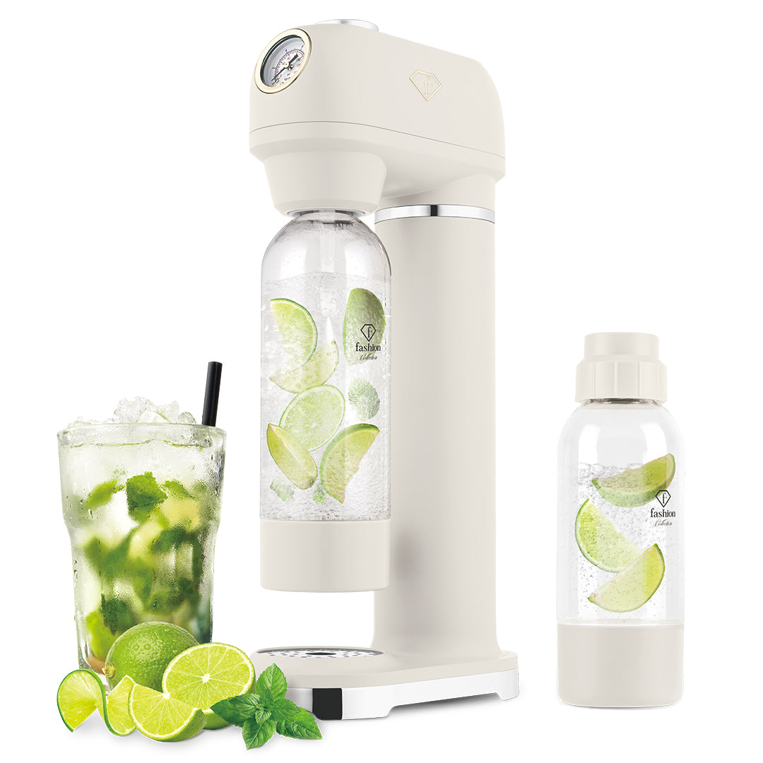 Fashion By Berlinger Haus Soda Maker with 2 Bottles and Barometer - Cream