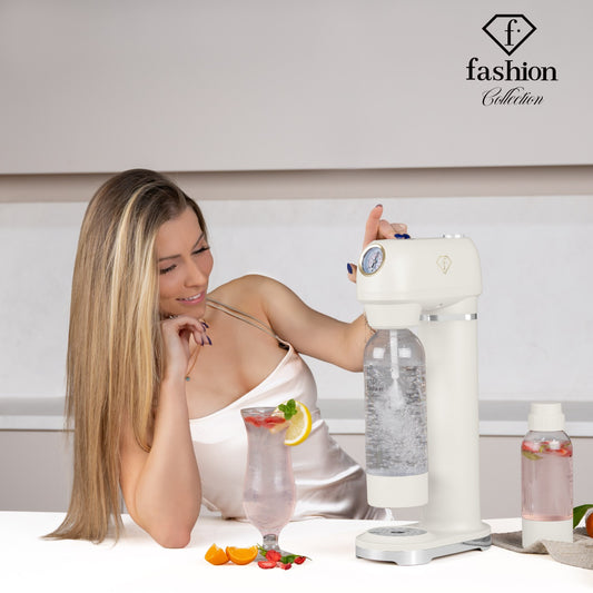 Fashion By Berlinger Haus Soda Maker with 2 Bottles and Barometer - Cream