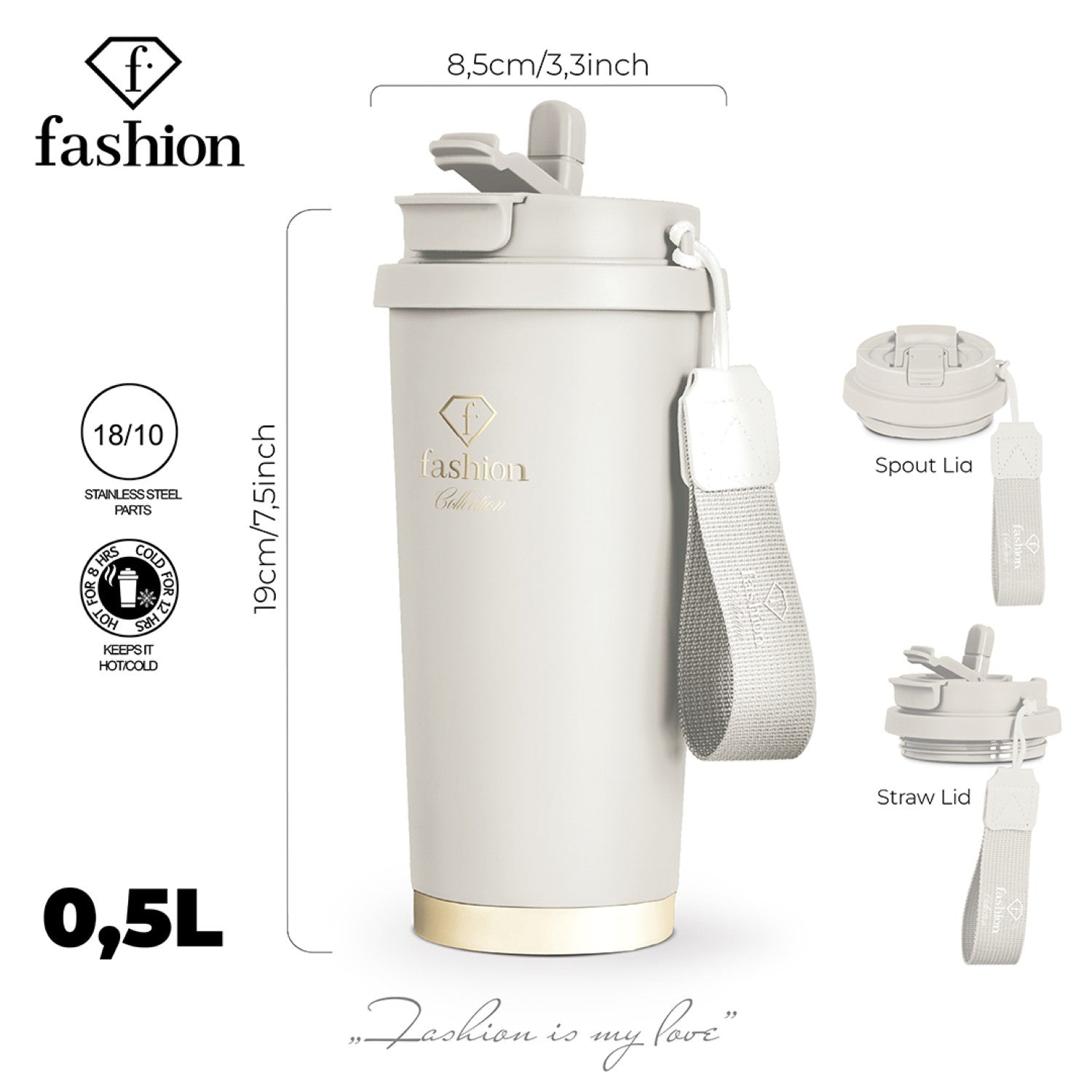 Fashion By Berlinger Haus 0.5L Coffee Mug - Cream