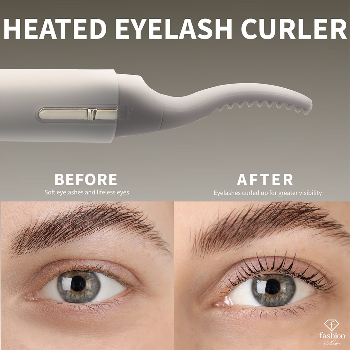 Fashion By Berlinger Haus 2-in-1 Heated Eyelash Curler & Electric Shaver - Cream