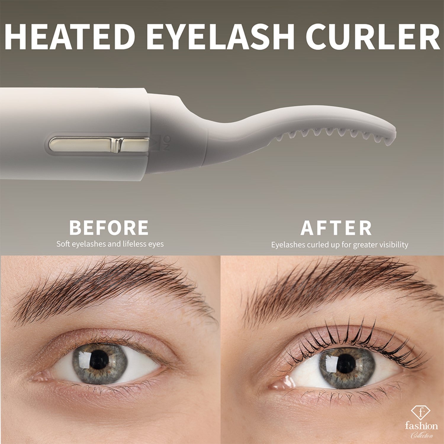 Fashion By Berlinger Haus 2-in-1 Heated Eyelash Curler & Electric Shaver - Cream