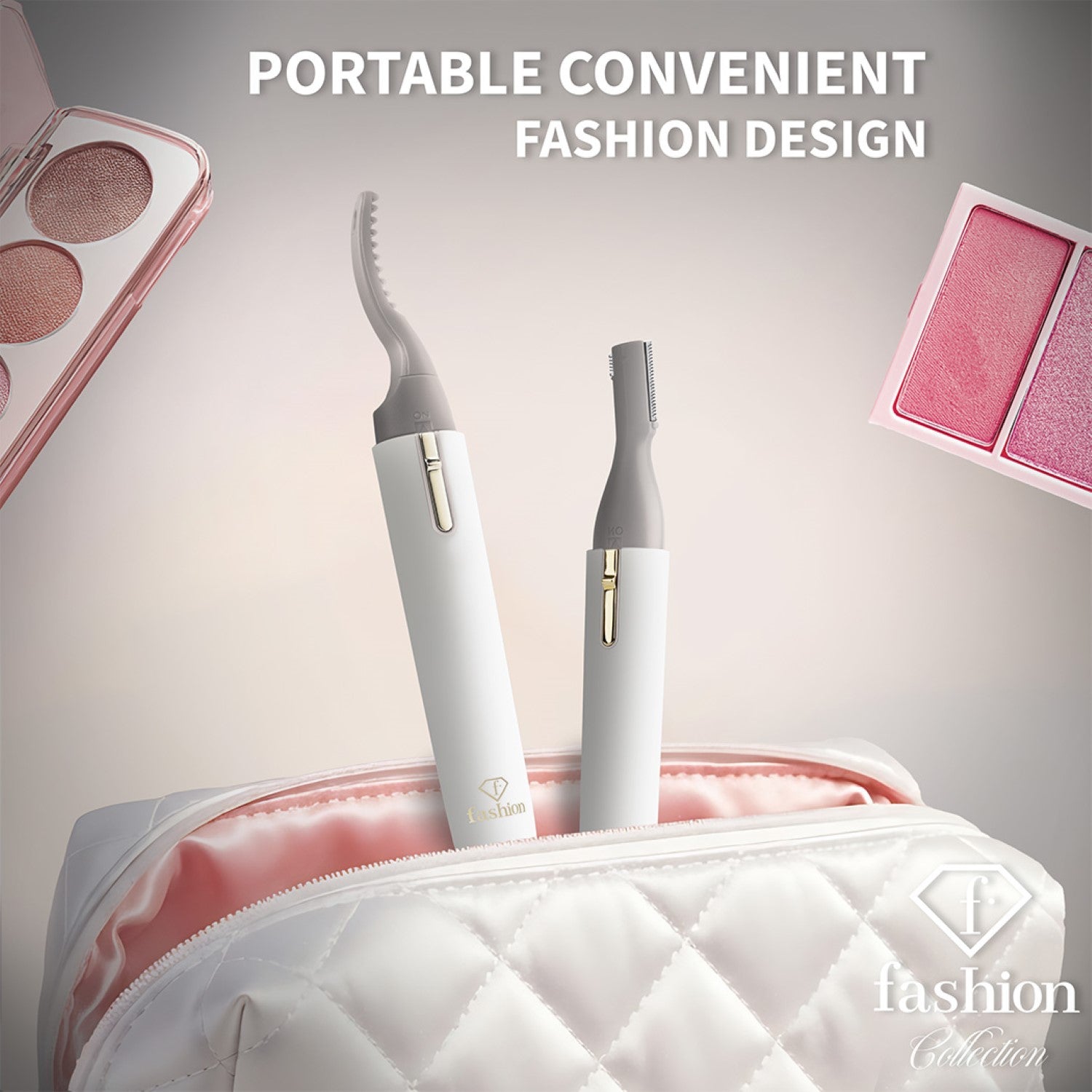 Fashion By Berlinger Haus 2-in-1 Heated Eyelash Curler & Electric Shaver - Cream