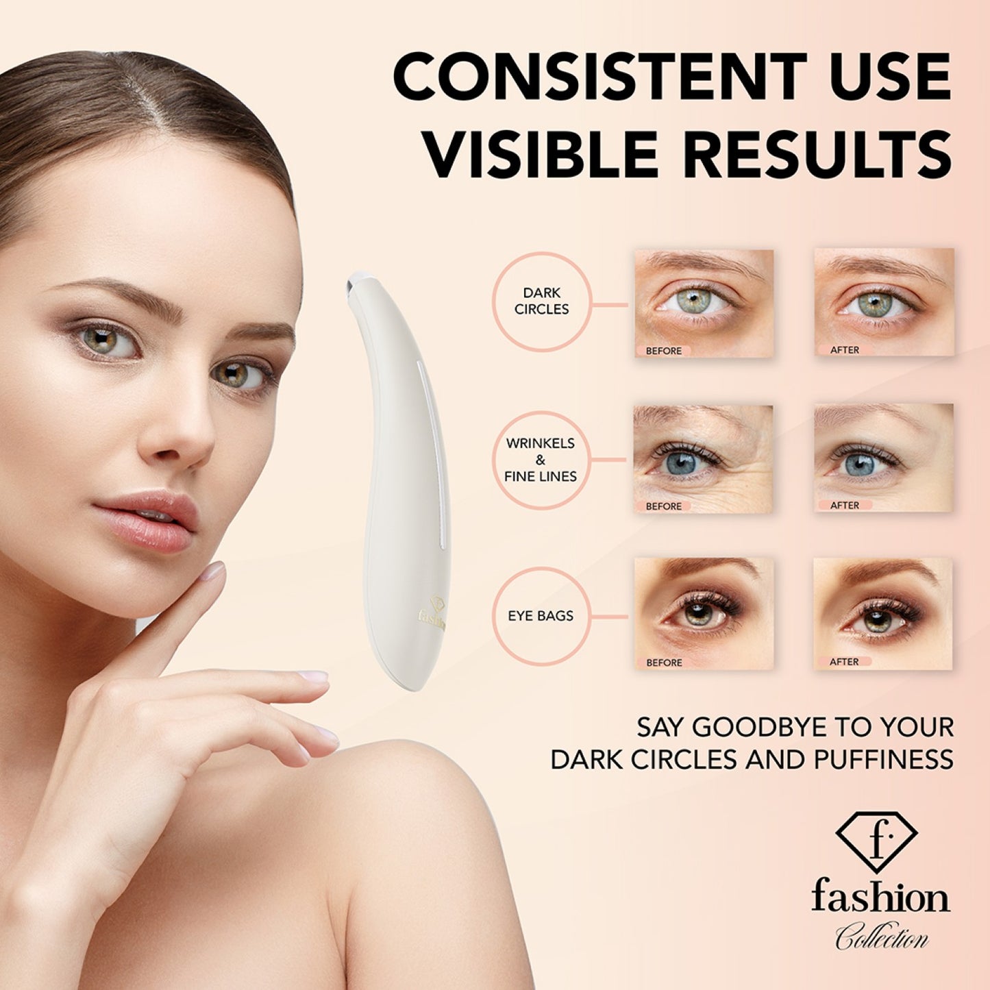 Fashion By Berlinger Haus Eye Massager - Cream