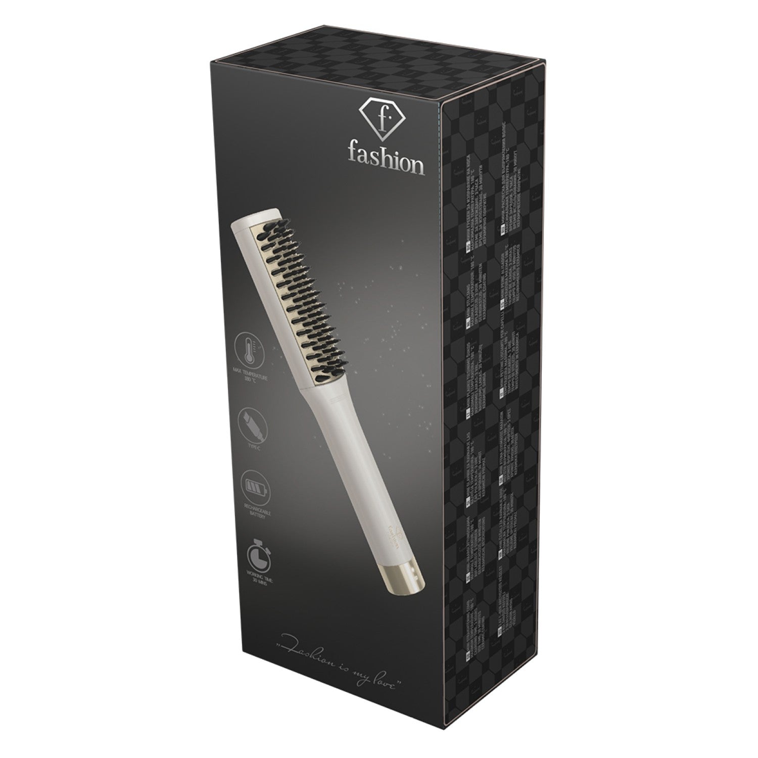 Fashion By Berlinger Haus Mini Hair Straightening Comb - Cream