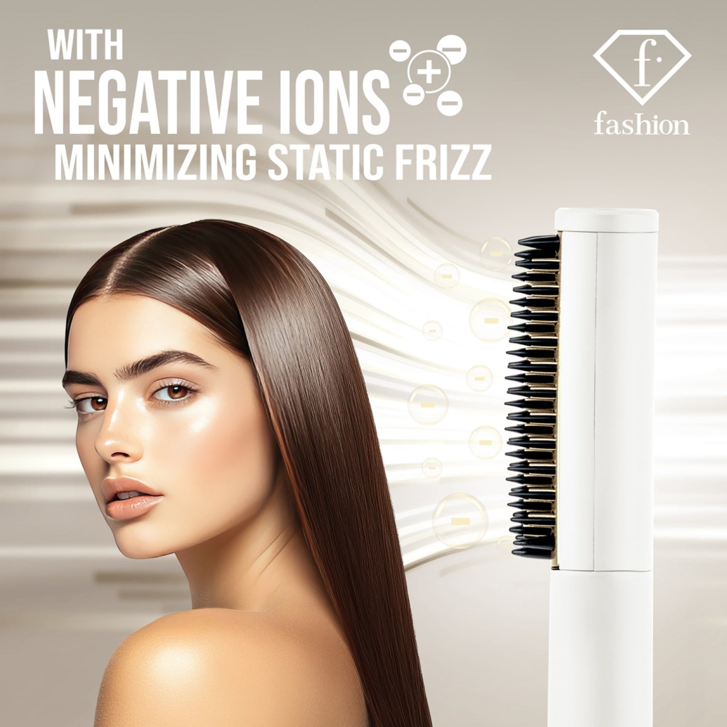Fashion By Berlinger Haus Mini Hair Straightening Comb - Cream
