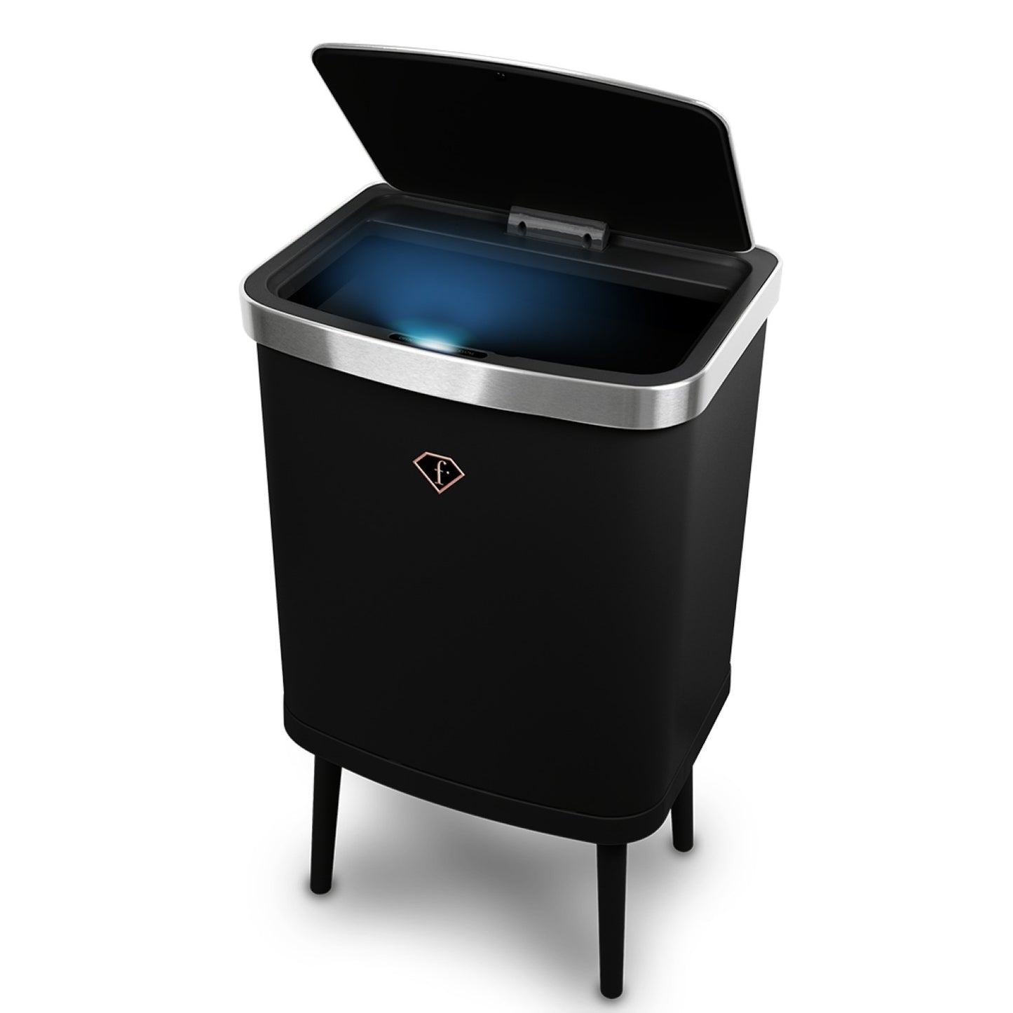 Fashion By Berlinger Haus 30L Sensor Bin - Black Rose