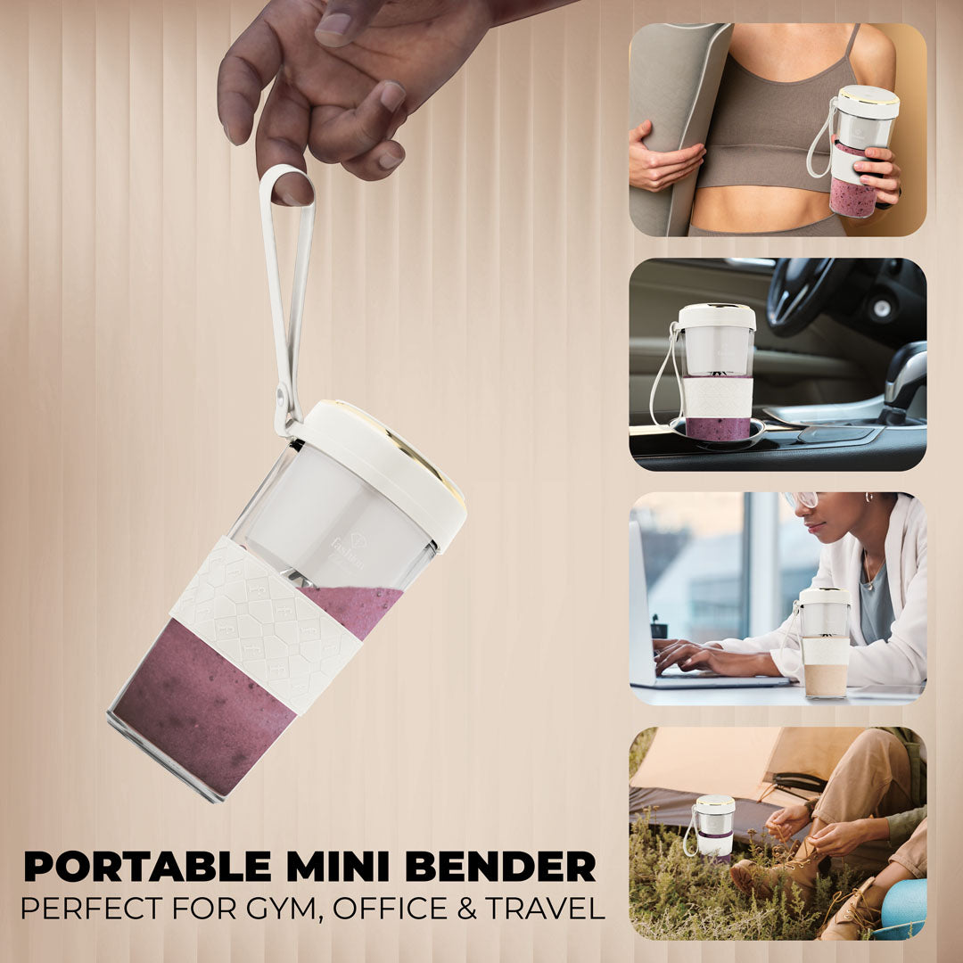 Fashion By Berlinger Haus Mini Blender with USB Rechargeable Bottle - Cream