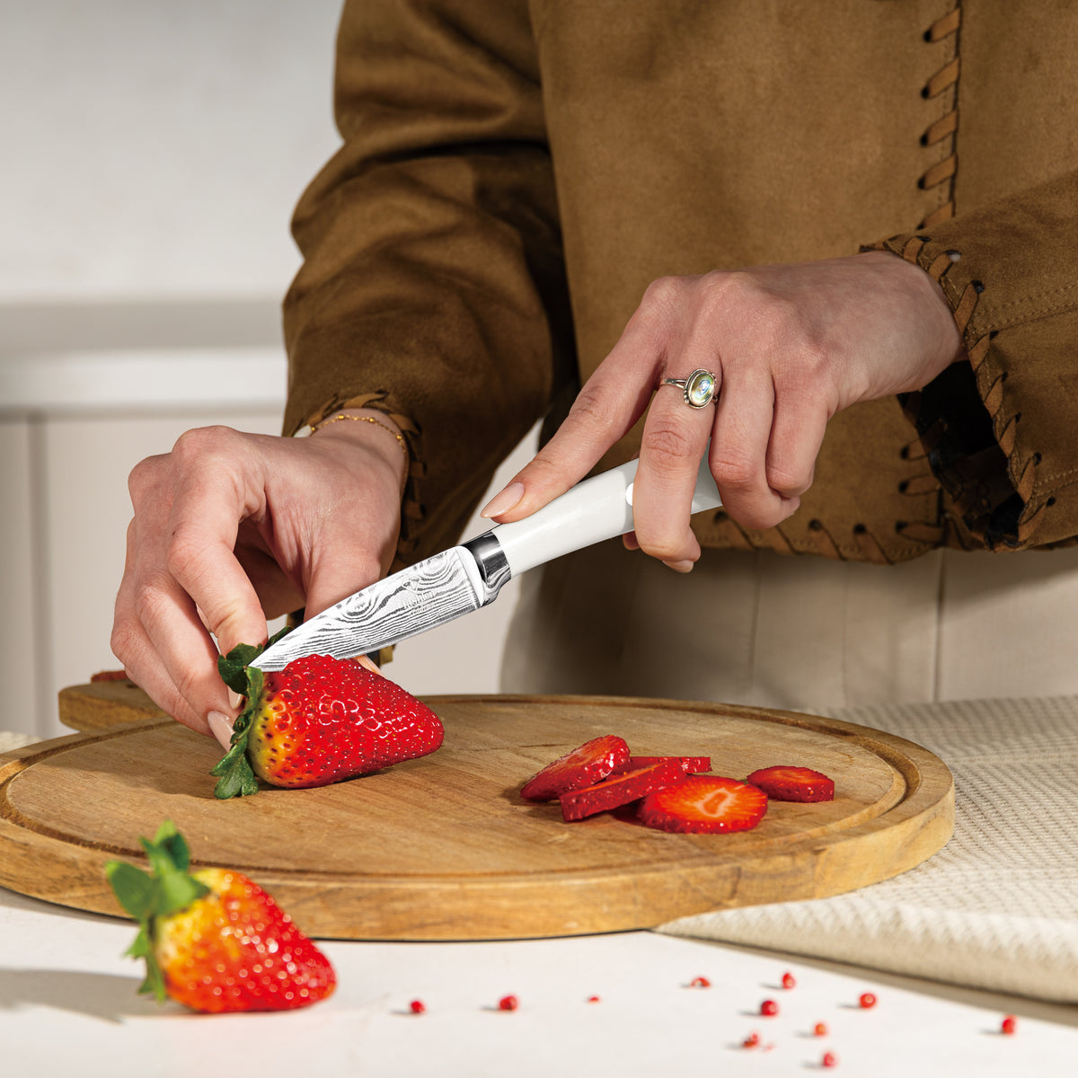 Fashion TV 6-Piece Stainless Steel Knife Set with Stand - Sahara