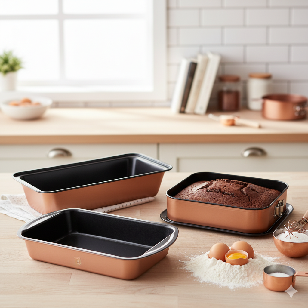 Berlinger Haus 3-Piece Titan Coating Non-Stick Baking Form Set - Rose gold