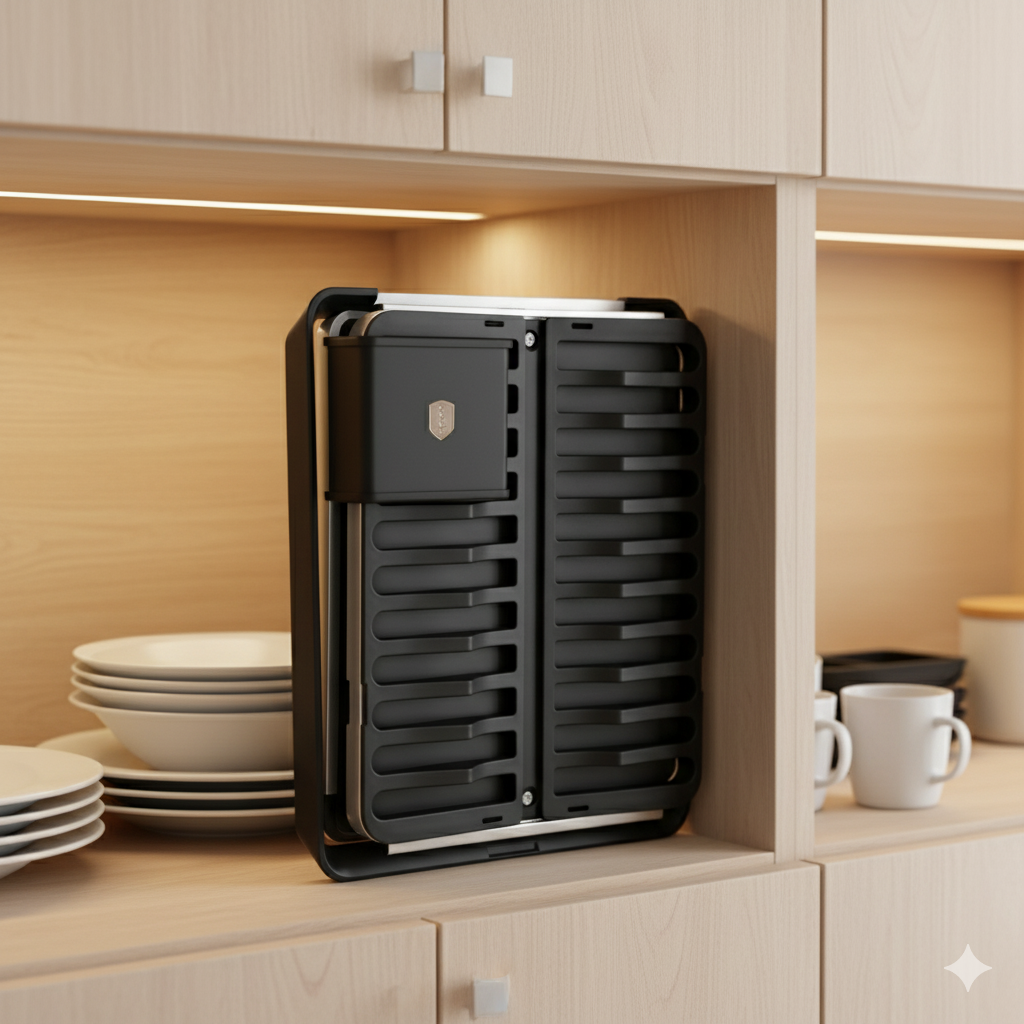 Berlinger Haus 48cm Foldable Dish Rack - Black Rose