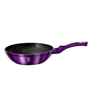 Berlinger Haus 28cm Marble Coating Wok - Royal Purple