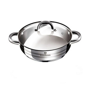 Blaumann 28cm Stainless Steel Shallow Pot - Gourmet Line