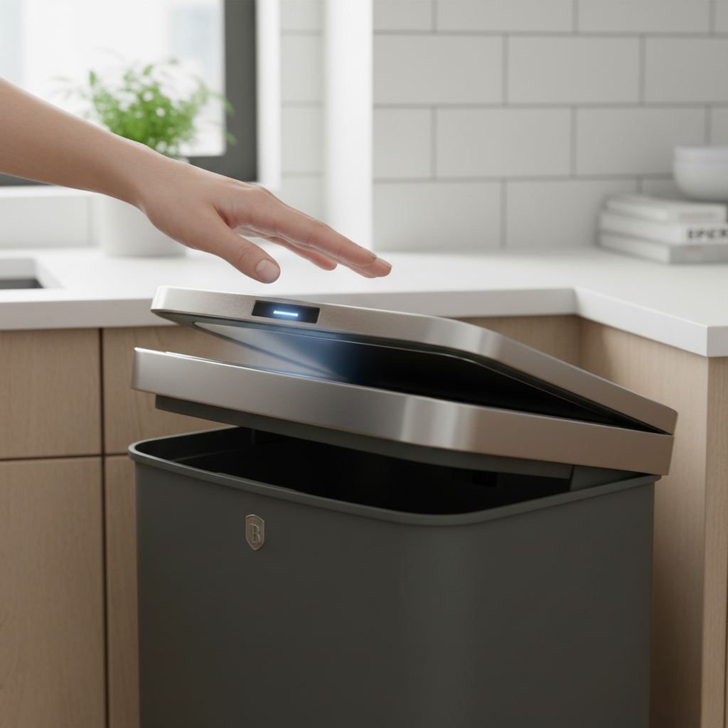 Berlinger Haus 60L Sensor Bin – Matte Green
