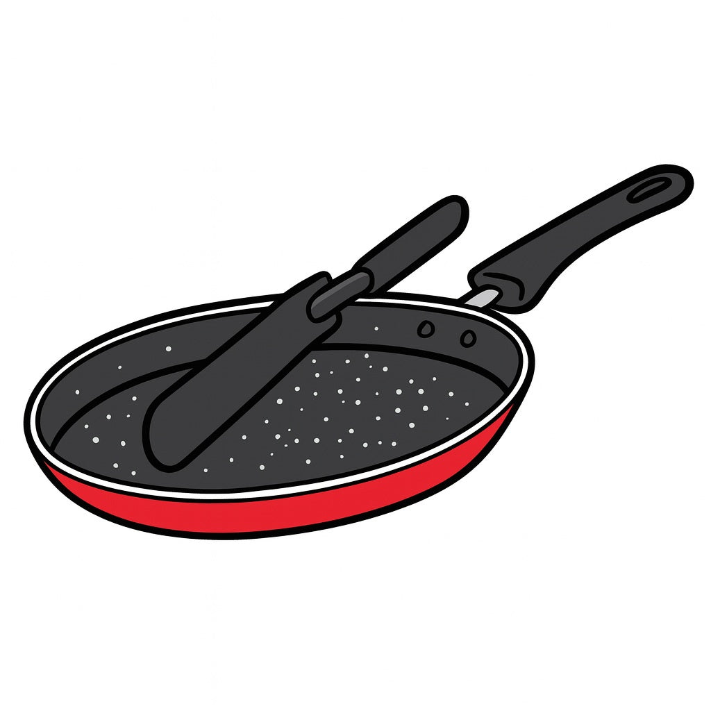 Blaumann 24cm Pancake Pan with Turner - Red