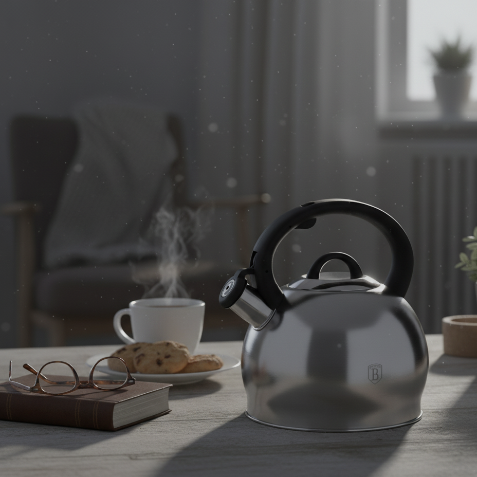 Berlinger Haus 3L Stainless Steel Whistling Kettle - Black Vintage