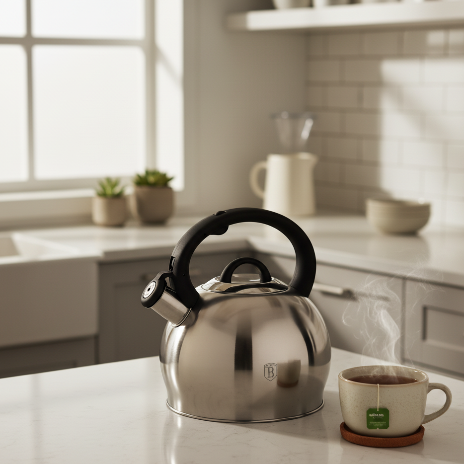 Berlinger Haus 3L Stainless Steel Whistling Kettle - Black Vintage