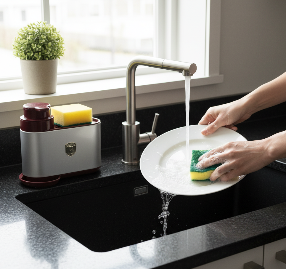 Berlinger Haus Soap Dispenser with Sponge Holder - Leonardo