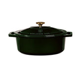 Berlinger Haus 30cm Enamel Coating Oven Safe Oval Pot with Lid - Emerald