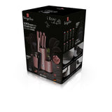 Berlinger Haus 12-Piece Knife Set with Stand and Kitchen Utensils - iRose Collection