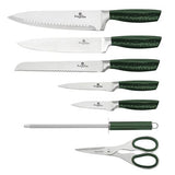 Berlinger Haus 8 Piece Stainless Steel Knife Set with Stand - Emerald