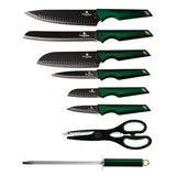 Berlinger Haus 8-Piece Non-Stick Knife Set with Acrylic Stand - Emerald