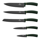 Berlinger Haus 6-Piece Non-Stick Coating Knife Set with Stand - Emerald