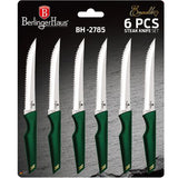 Berlinger Haus 6-Piece Stainless Steel Steak Knife Set - Emerald Green
