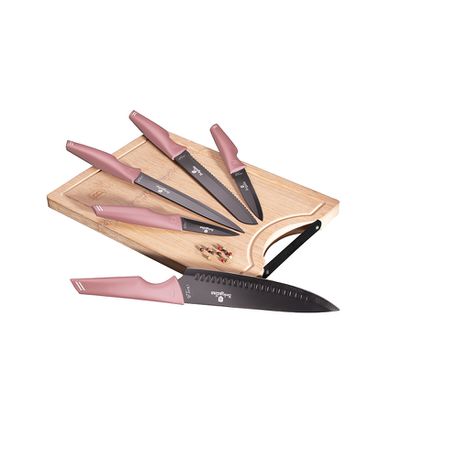 Berlinger Haus 6-Piece Knife Set with Bamboo Cutting Board - i-ROSE