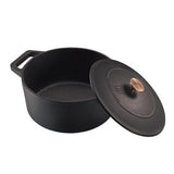 Berlinger Haus 20cm Enamel Coating Oven Safe Casserole with Lid - Black