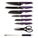 Berlinger Haus 8-Piece Non-Stick Knife Set with Acrylic Stand - Purple