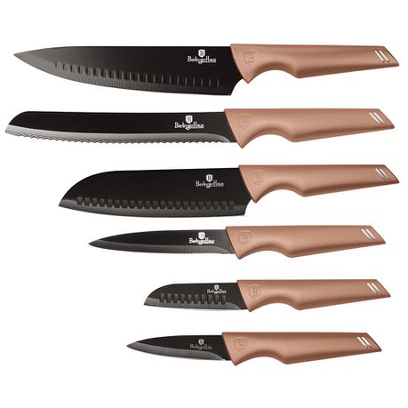 Berlinger Haus 6-Piece Non-Stick Coating Knife Set - Rose Gold