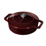 Berlinger Haus 26cm Enamel Coating Oven Safe Mini Pot with Lid - Burgundy