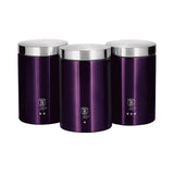 Berlinger Haus 3 Piece Premium Canister Set - Purple