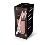 Berlinger Haus 7-Piece Non-Stick Knife Set with Stand - iROSE
