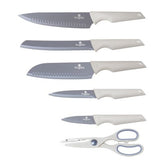 Berlinger Haus 7-Piece Non-Stick Knife Set with Stand - Aspen Collection