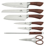 Berlinger Haus 8-Piece Knife Set with Stand - Brown Forest