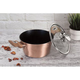 Berlinger Haus 30cm Marble Coating Casserole with Lid - Metallic Rose Gold