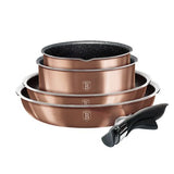 Berlinger Haus 8-Piece Marble Coating Cookware Set - Rose Gold Edition