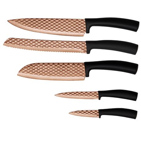 Berlinger Haus 5-Piece Titan Non-Stick Coating Knife Set - Rose Gold