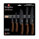 Berlinger Haus 6 Piece Knife Set with Magnetic Hanger - Wood